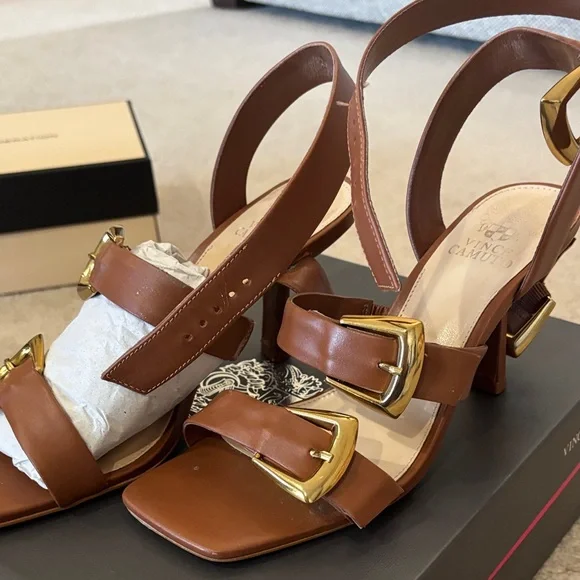 Vince Camuto Women's Caramel Brown Sandals - Picture 1 of 12